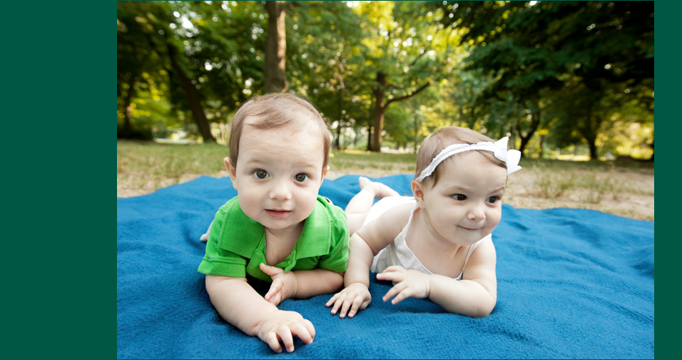 boy and girl siblings at the park - park slope child photographer