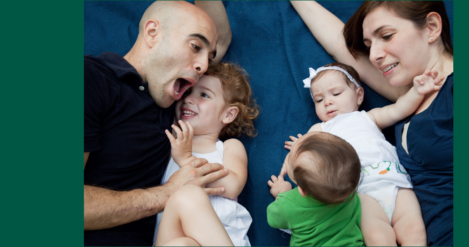 family taking a relaxed moment together - park slope nyc family photographer