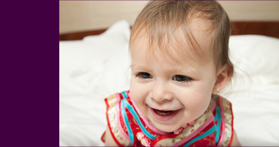 little girl smiling at distance - family and child photographer northern california